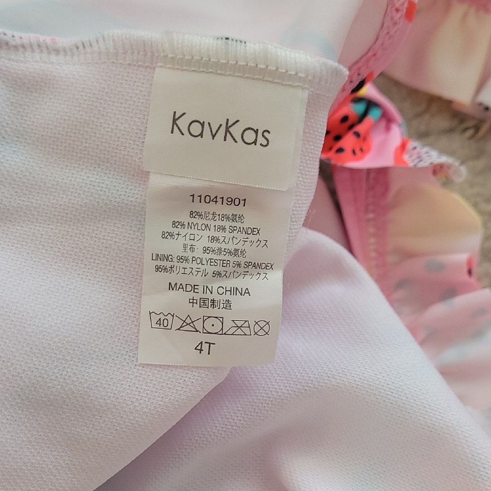 Kavkas Colorful Kids Swimwear with Fruit Print Size 4t - Picture 6 of 6